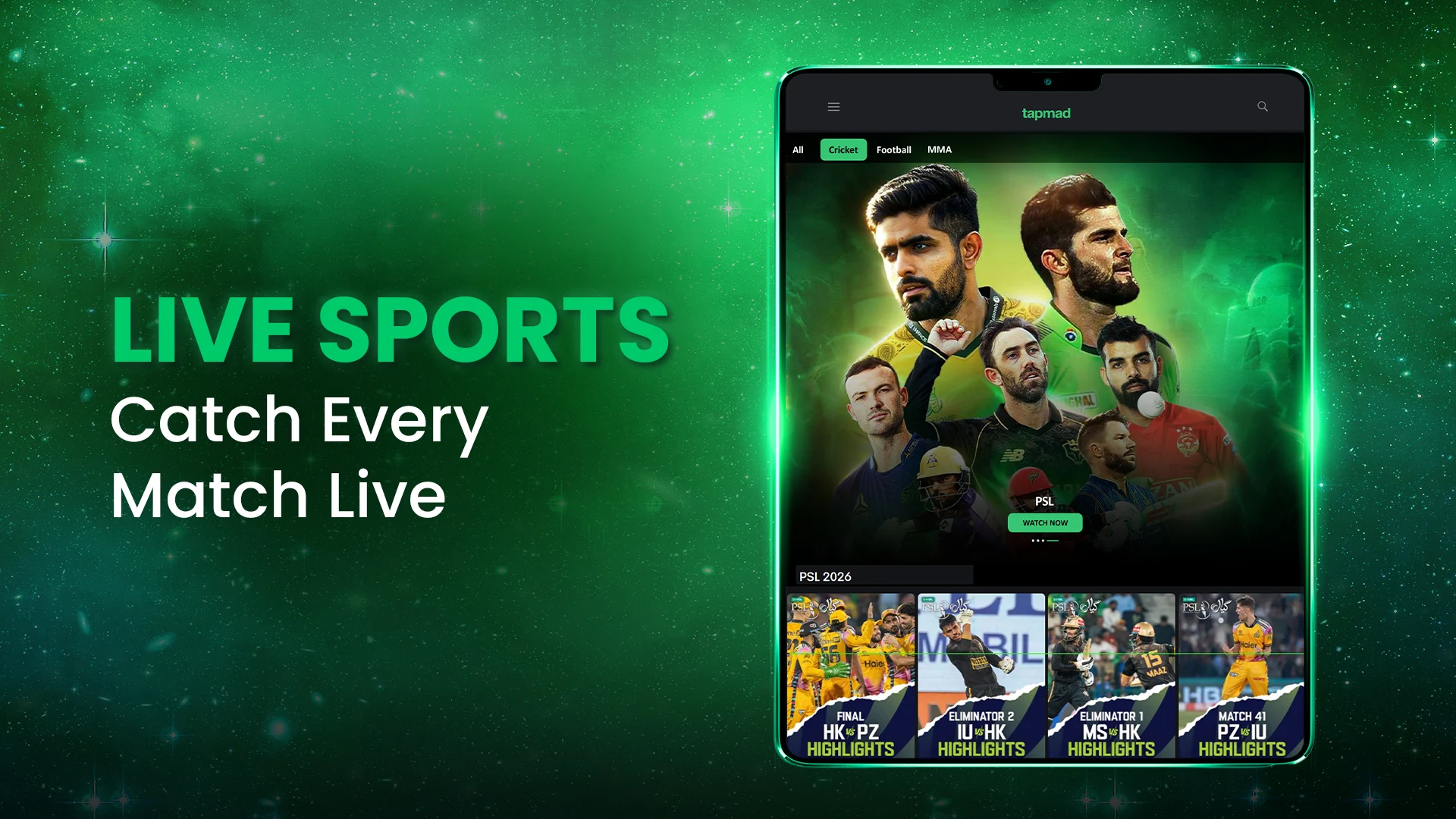 tapmad: Live Sports screenshot